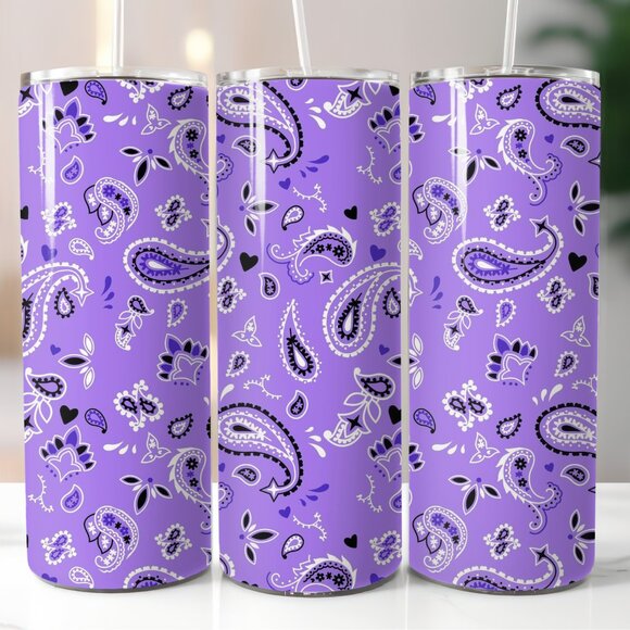 20oz. Skinny Straight Bandana Tumblers - Various Colors Available - Picture 5 of 7